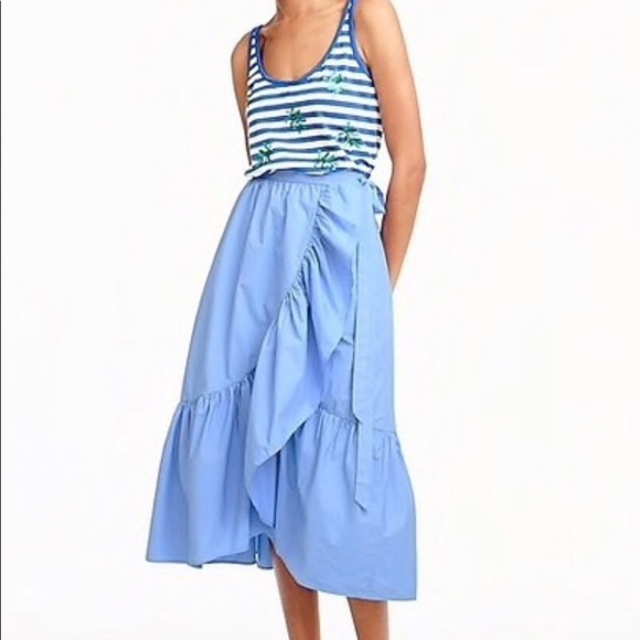 J. Crew Dresses & Skirts - J Crew Ruffled Wrap Skirt Sz. 10 NWOT